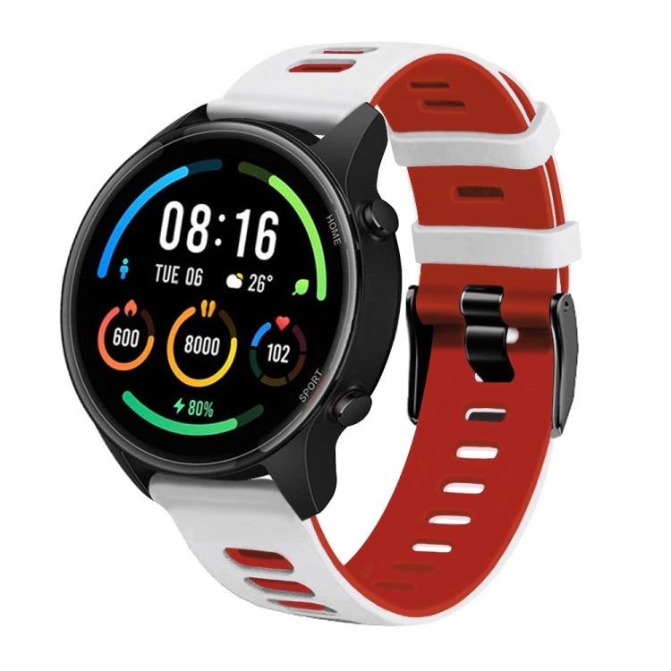 For Garmin Move Sport 20mm Mixed-color Silicone Watch Band(Amy Green+Black) - Watch Bands by buy2fix | Online Shopping UK | buy2fix