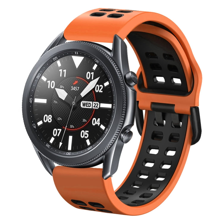 For Garmin Venu 2 Plus 20mm Mixed-color Silicone Watch Band(Orange Black) - Watch Bands by buy2fix | Online Shopping UK | buy2fix