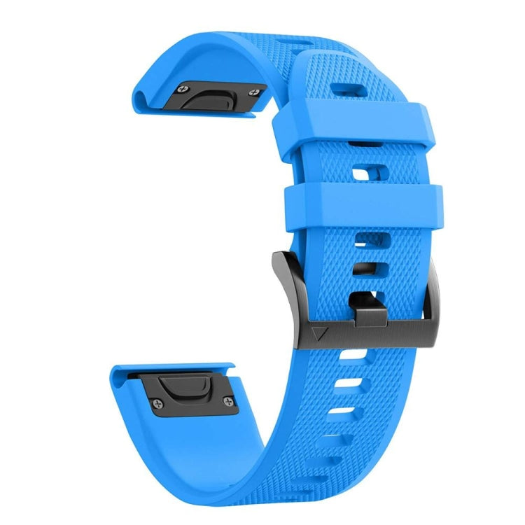 For Garmin epix 22mm Silicone Watch Band(Sky Blue) - Watch Bands by buy2fix | Online Shopping UK | buy2fix