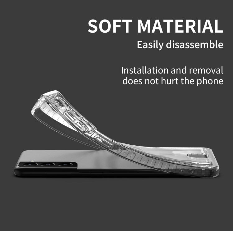 For Samsung Galaxy S21 Ultra 5G Card Bag Shockproof Transparent Phone Case - Galaxy S21 Ultra 5G Cases by buy2fix | Online Shopping UK | buy2fix