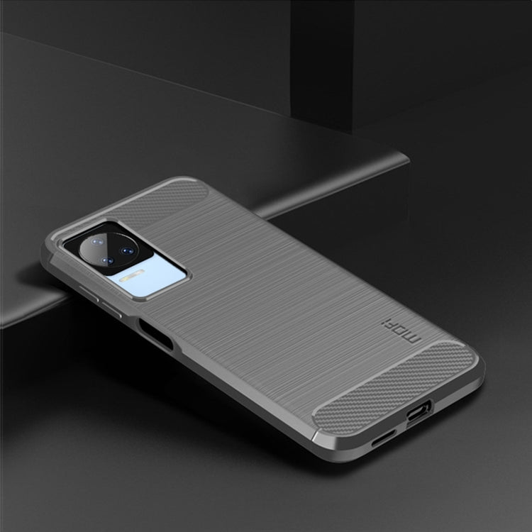 For Xiaomi Redmi K40S MOFI Gentleness Brushed Carbon Fiber Soft TPU Case(Gray) - Xiaomi Cases by MOFI | Online Shopping UK | buy2fix