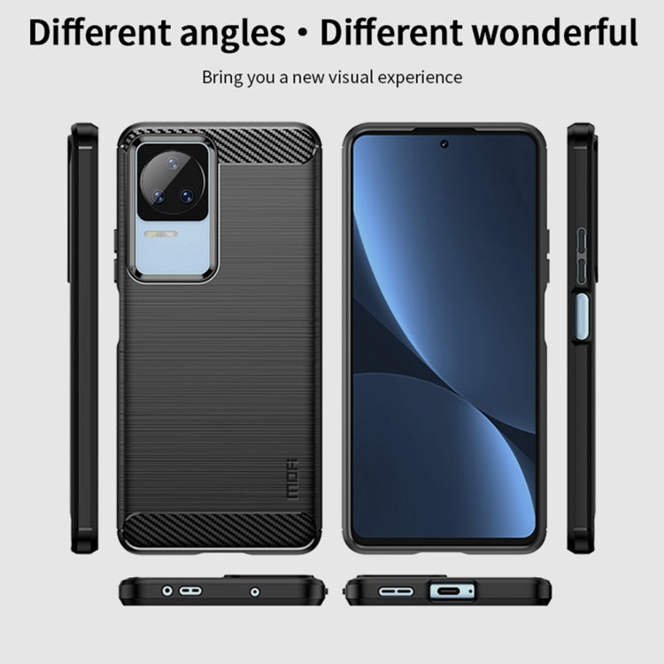 For Xiaomi Redmi K40S MOFI Gentleness Brushed Carbon Fiber Soft TPU Case(Gray) - Xiaomi Cases by MOFI | Online Shopping UK | buy2fix