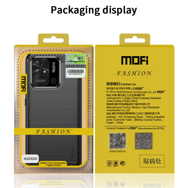 For Xiaomi Redmi K40S MOFI Gentleness Brushed Carbon Fiber Soft TPU Case(Red) by MOFI