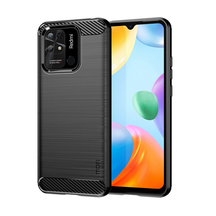 For Xiaomi Redmi 10C MOFI Gentleness Brushed Carbon Fiber Soft TPU Case(Black) - Xiaomi Cases by MOFI | Online Shopping UK | buy2fix