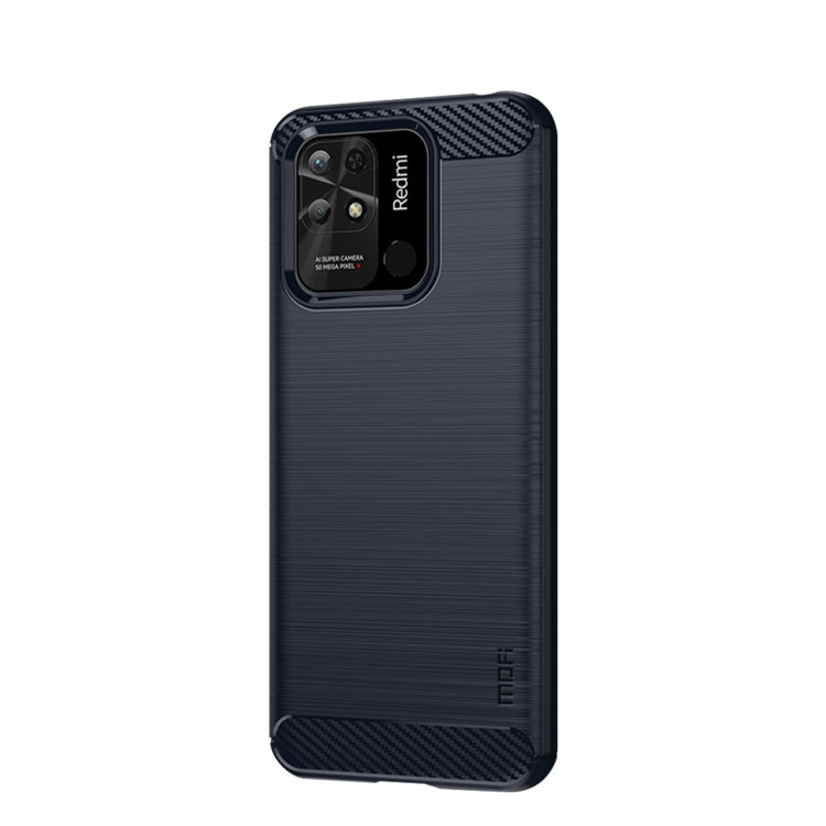 For Xiaomi Redmi 10C MOFI Gentleness Brushed Carbon Fiber Soft TPU Case(Blue) - Xiaomi Cases by MOFI | Online Shopping UK | buy2fix