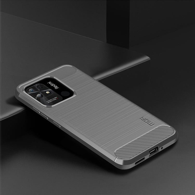 For Xiaomi Redmi 10C MOFI Gentleness Brushed Carbon Fiber Soft TPU Case(Gray) - Xiaomi Cases by MOFI | Online Shopping UK | buy2fix