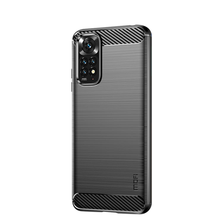 For Xiaomi Redmi Note 11 4G Global / Note 11S 4G MOFI Gentleness Brushed Carbon Fiber TPU Case(Black) - Xiaomi Cases by MOFI | Online Shopping UK | buy2fix