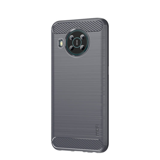 For Nokia X100 MOFI Gentleness Series Brushed Texture Carbon Fiber TPU Phone Case(Gray) by MOFI