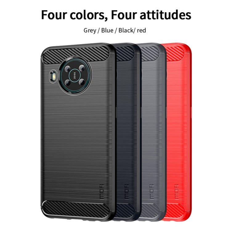 For Nokia X100 MOFI Gentleness Series Brushed Texture Carbon Fiber TPU Phone Case(Red) - Nokia Cases by MOFI | Online Shopping UK | buy2fix