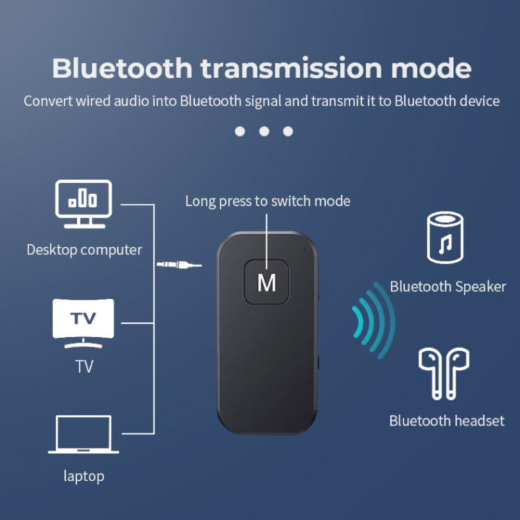 BT03 2 in 1 Bluetooth 5.1 Audio Receiver & Transmitter Car Hands-free Calls - Audio Receiver Transmitter by buy2fix | Online Shopping UK | buy2fix