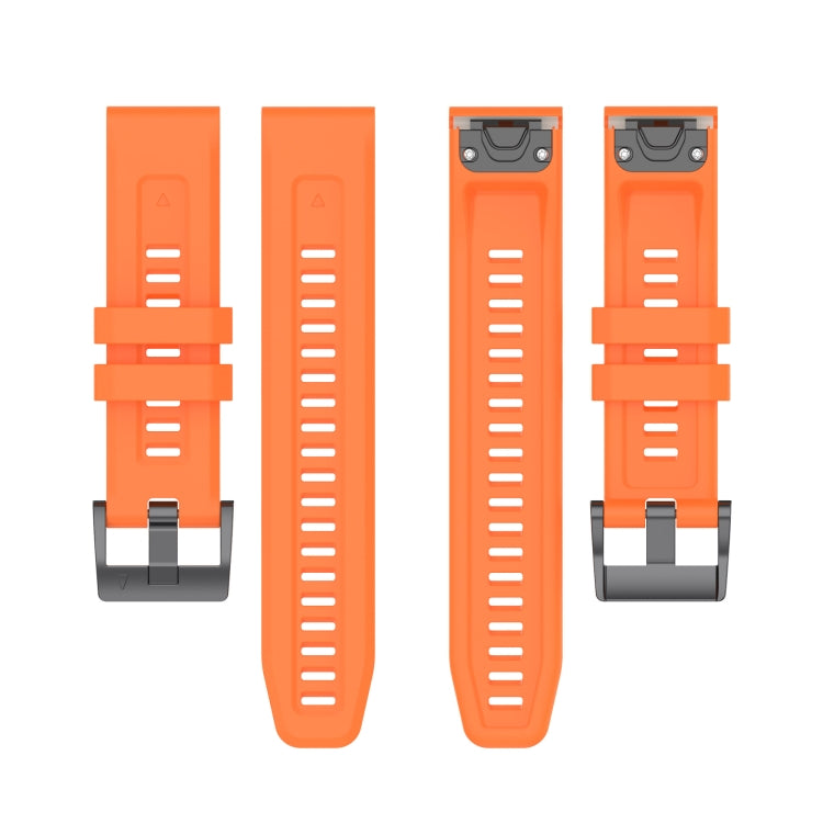 For Garmin Instinct 22mm Silicone Solid Color Watch Band(Orange) - Watch Bands by buy2fix | Online Shopping UK | buy2fix
