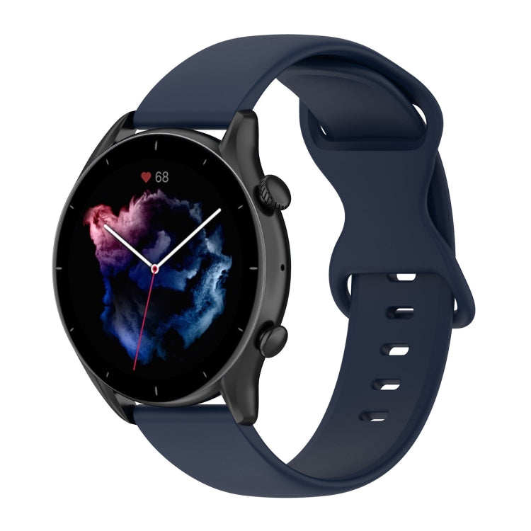 For Xiaomi Mi Watch color 22mm Solid Color Silicone Watch Band(Navy Blue) - Watch Bands by buy2fix | Online Shopping UK | buy2fix