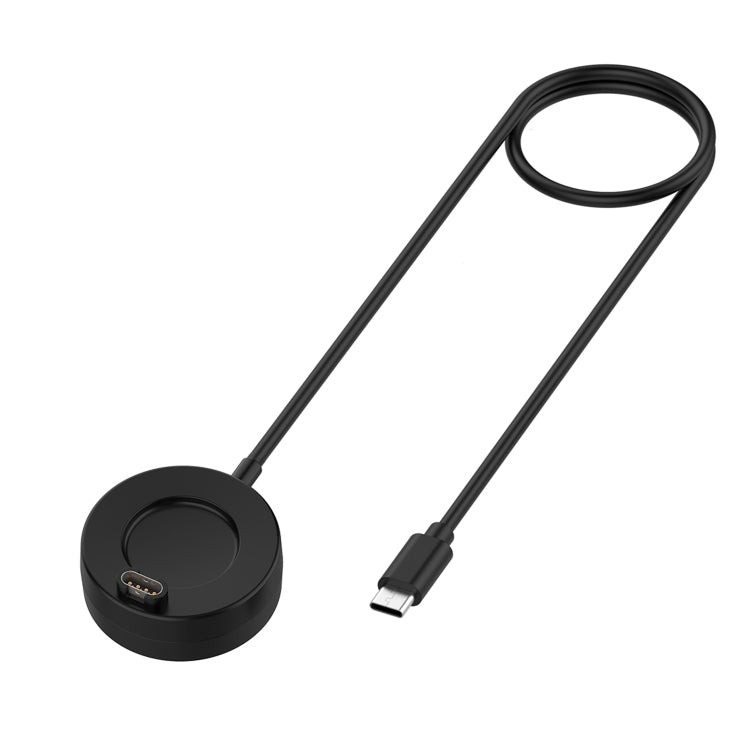 For Garmin Approach S60 Type-C / USB-C Interface Watch Charger With Data Function(Black) - Charger by buy2fix | Online Shopping UK | buy2fix