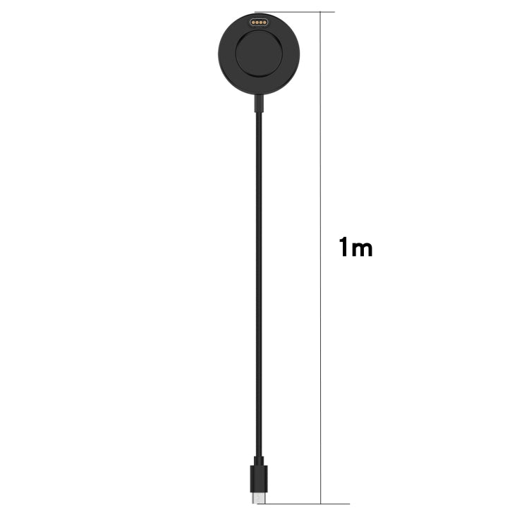 For Garmin Approach S60 Type-C / USB-C Interface Watch Charger With Data Function(Black) - Charger by buy2fix | Online Shopping UK | buy2fix