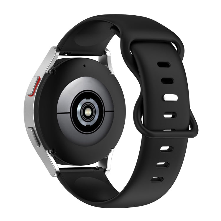 For Honor Watch ES 20mm Solid Color Silicone Watch Band(Black) - Watch Bands by buy2fix | Online Shopping UK | buy2fix