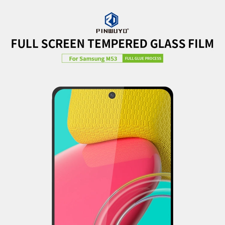 For Samsung Galaxy M53 5G PINWUYO 9H 2.5D Full Screen Tempered Glass Film(Black) - Others by PINWUYO | Online Shopping UK | buy2fix