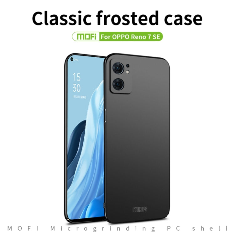 For OPPO Reno7 SE MOFI Frosted PC Ultra-thin Hard Case(Black) - OPPO Cases by MOFI | Online Shopping UK | buy2fix