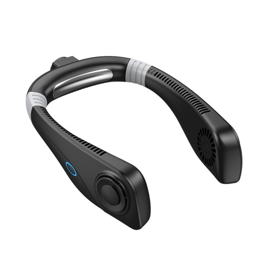 Aromatherapy Leafless Cooling Hanging Neck Fan Mini USB Portable Fan(black) by buy2fix