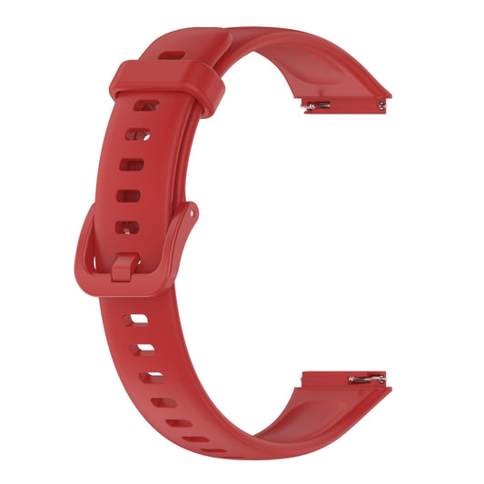 For Huawei Band 7 Solid Color Silicone Watch Band(Red) by buy2fix