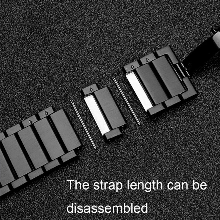 For Huawei Watch GT 3 Pro 46mm 22mm One Bead Butterfly Buckle Metal Steel Watch Band(Silver) by buy2fix