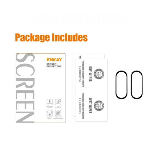 2 PCS For Xiaomi Mi Band 7 ENKAY 3D Full Coverage Soft PC Edge + PMMA HD Screen Protector Film by ENKAY