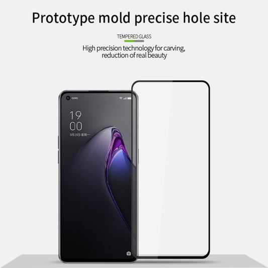For OPPO Reno8 Pro PINWUYO 9H 2.5D Full Screen Tempered Glass Film(Black) by PINWUYO
