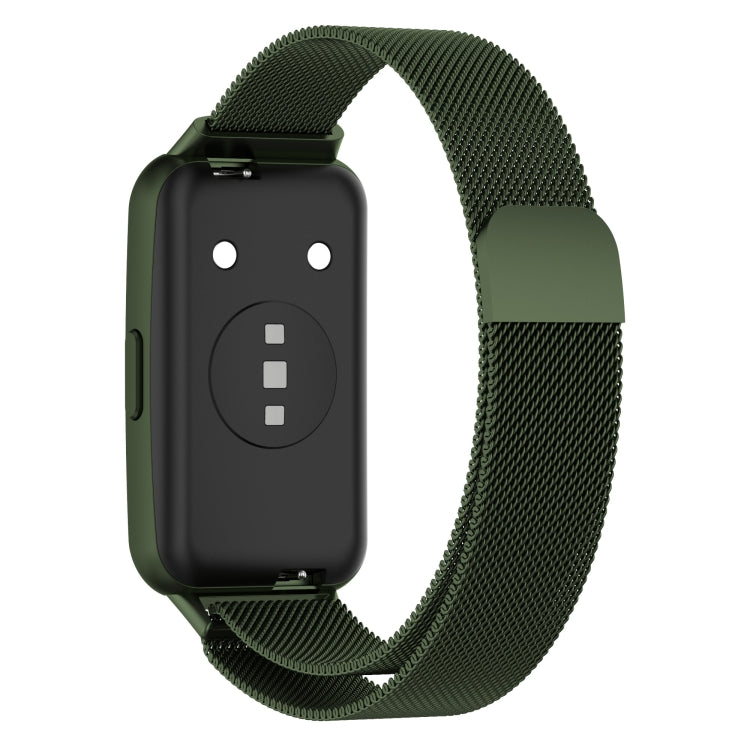 For Huawei Band 7 Milan Magnetic Watch Band(Green) - Watch Bands by buy2fix | Online Shopping UK | buy2fix