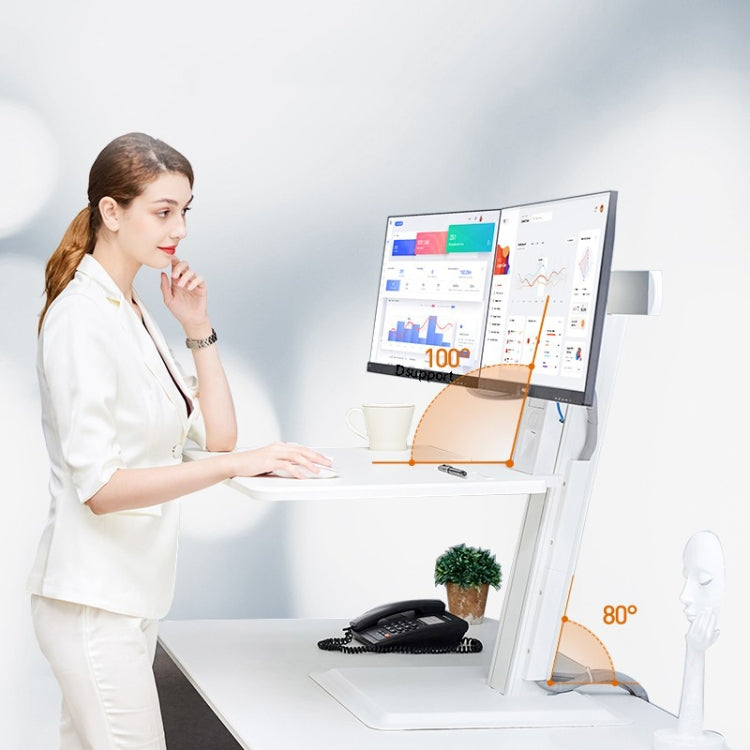 NORTH BAYOU NB S100 Computer Stand 22-27 inch Dual Monitor Mount with Keyboard Plate - Laptop Stand by buy2fix | Online Shopping UK | buy2fix