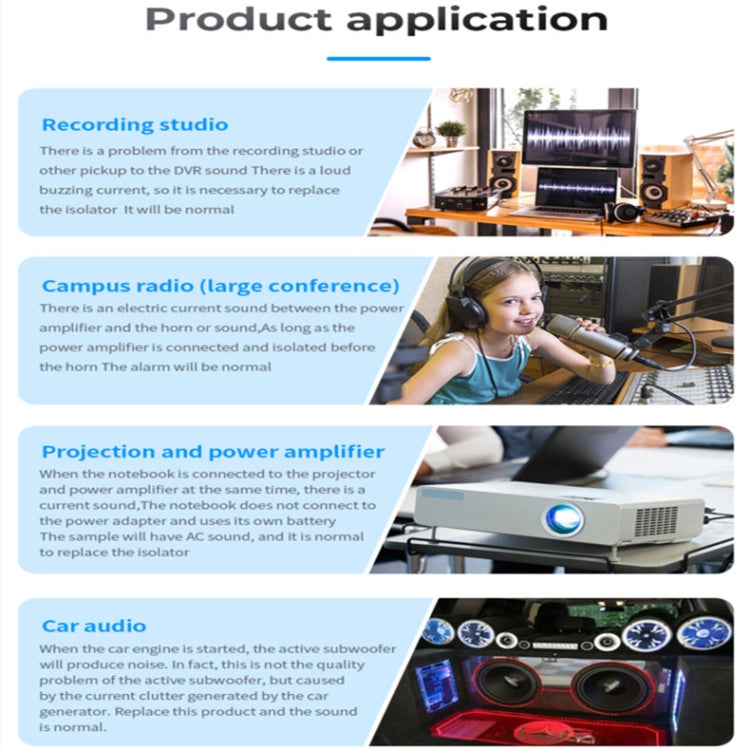 G1 RCA Audio Common Ground Isolator Anti-jamming Noise Reduction Filter Eliminates Bluetooth Receiver by buy2fix