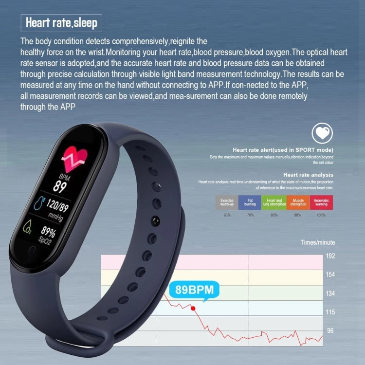M7 0.96 inch Color Screen Smart Watch,Support Heart Rate Monitoring/Blood Pressure Monitoring(Yellow) by buy2fix