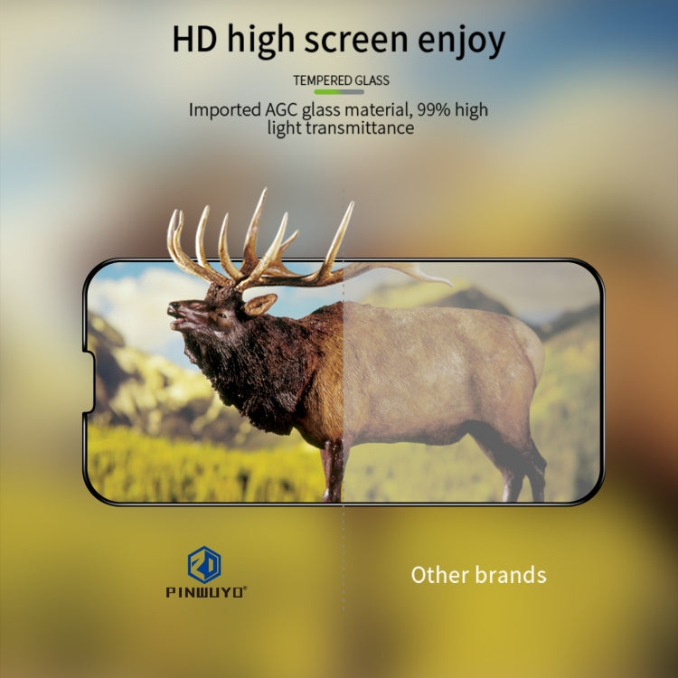 For iPhone 14 PINWUYO 9H 3D Curved Full Explosion-proof Tempered Glass Film - iPhone 14 Tempered Glass by PINWUYO | Online Shopping UK | buy2fix