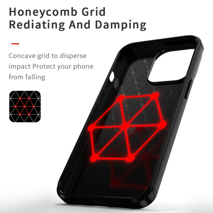 For iPhone 14 Pro MOFI Gentleness Brushed Texture Carbon Fiber TPU Phone Case (Black) - iPhone 14 Pro Cases by MOFI | Online Shopping UK | buy2fix