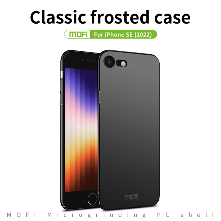 For iPhone SE 2022 / 2020 MOFI Frosted PC Ultra-thin Hard Case(Blue) - iPhone SE 2022 / 2020 / 8 / 7 Cases by MOFI | Online Shopping UK | buy2fix