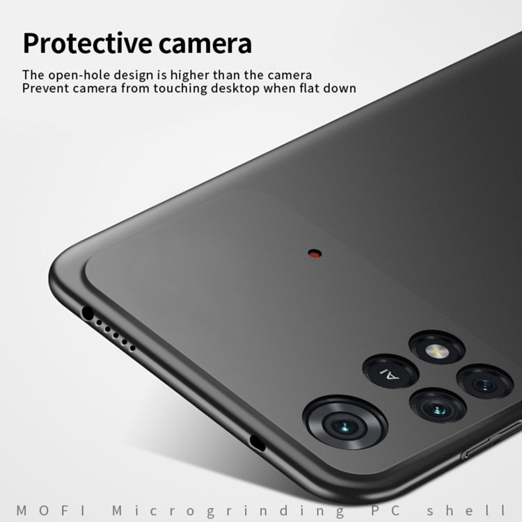 For Xiaomi POCO M4 Pro 4G MOFI Frosted PC Ultra-thin Hard Case(Blue) - Xiaomi Cases by MOFI | Online Shopping UK | buy2fix