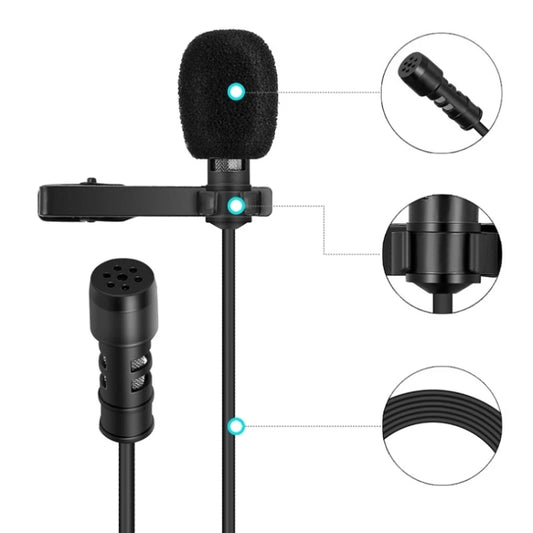 Yanmai R955 Mini Teaching Live Interview Wired Condenser Lavalier Lapel Microphone by Yanmai