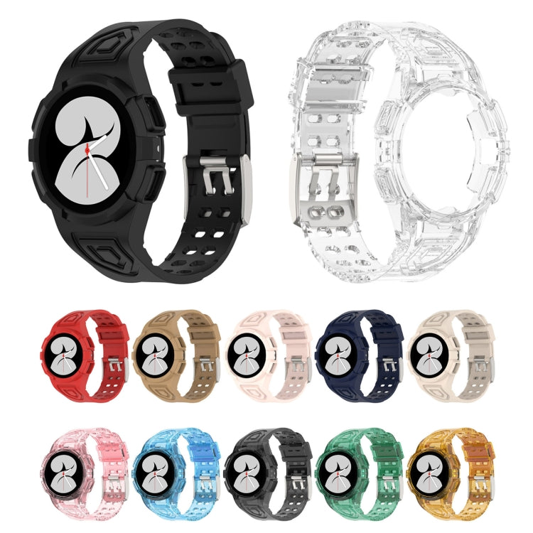 For Samsung Galaxy Watch 40MM Silicone Integrated Watch Band(Black) - Watch Bands by buy2fix | Online Shopping UK | buy2fix