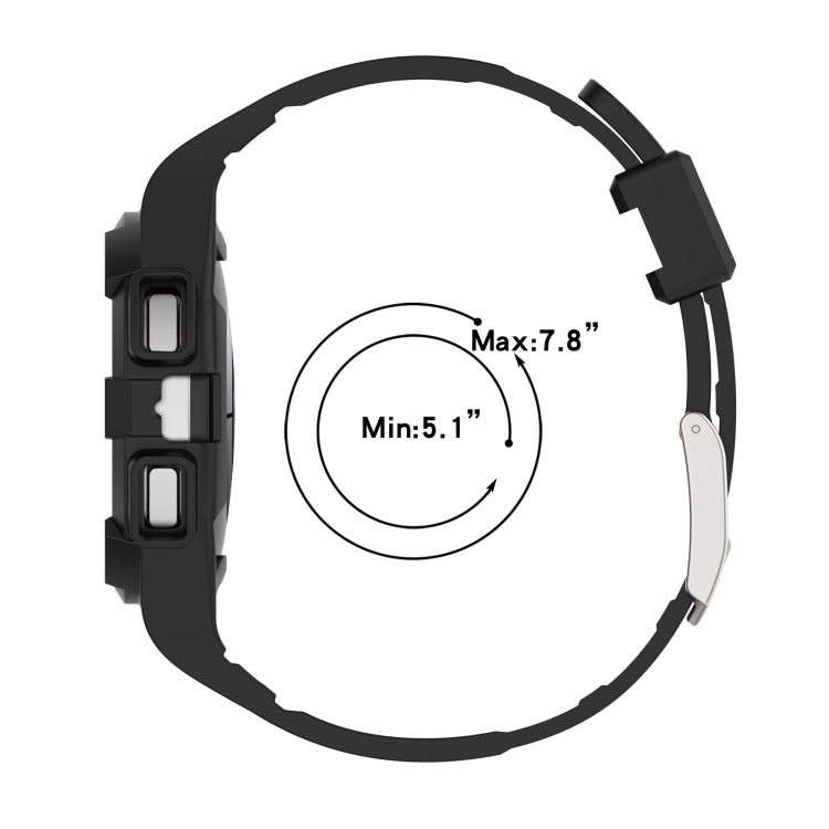 For Samsung Galaxy Watch 40MM Silicone Integrated Watch Band(Black) - Watch Bands by buy2fix | Online Shopping UK | buy2fix