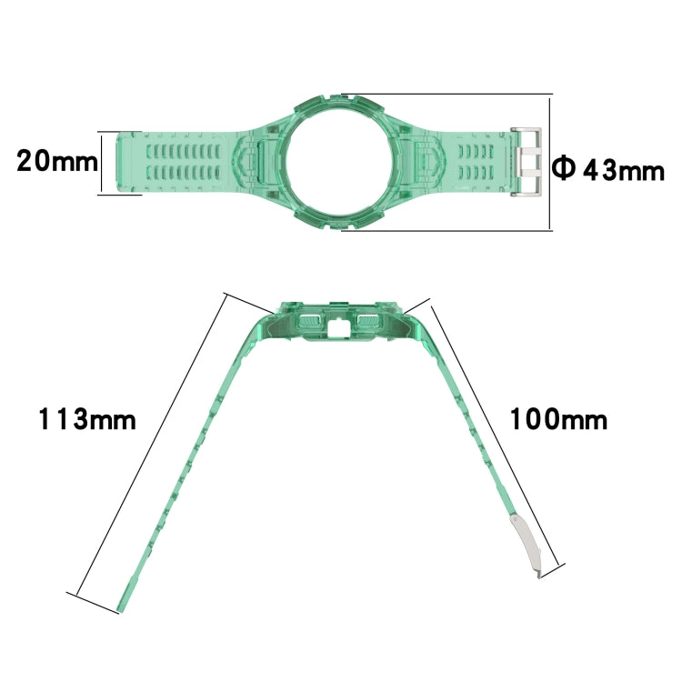 For Samsung Galaxy Watch 40MM Silicone Integrated Watch Band(Black) - Watch Bands by buy2fix | Online Shopping UK | buy2fix
