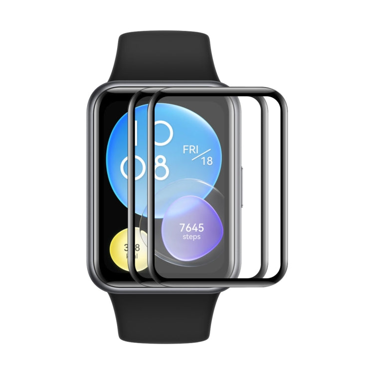 2 PCS For Huawei Watch Fit 2 ENKAY Hat-Prince 3D Full Coverage Soft PC Edge + PMMA HD Screen Protector Film - Screen Protector by ENKAY | Online Shopping UK | buy2fix