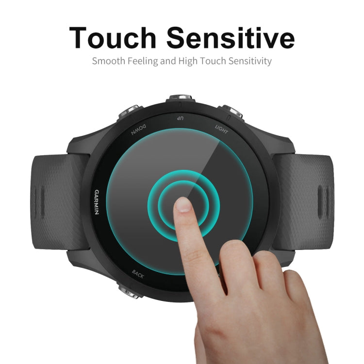 2 PCS For Garmin Forerunner 255S ENKAY 0.2mm 9H Tempered Glass Screen Protector Watch Film - Screen Protector by ENKAY | Online Shopping UK | buy2fix