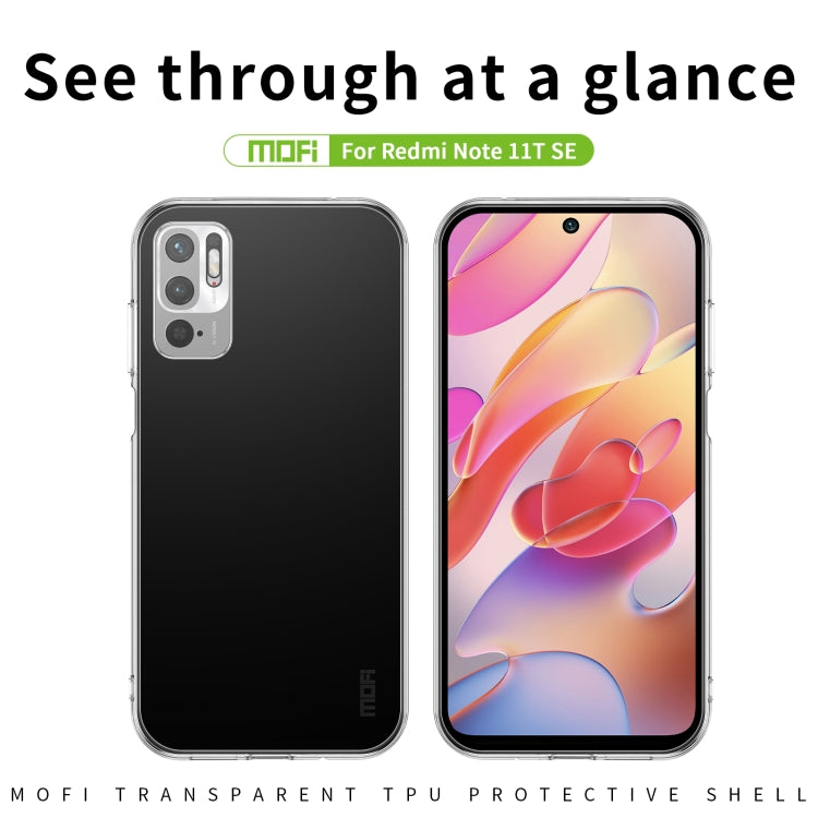 For Xiaomi Redmi Note 11T SE / Note 10 5G MOFI Ming Series Ultra-thin TPU Phone Case(Transparent) - Xiaomi Cases by MOFI | Online Shopping UK | buy2fix