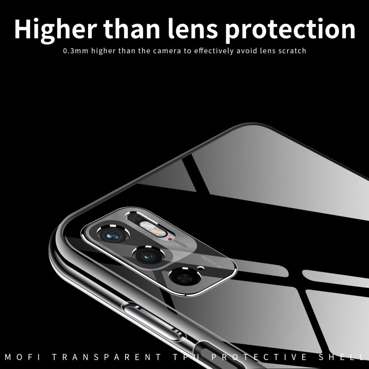 For Xiaomi Redmi Note 11T SE / Note 10 5G MOFI Ming Series Ultra-thin TPU Phone Case(Transparent) - Xiaomi Cases by MOFI | Online Shopping UK | buy2fix