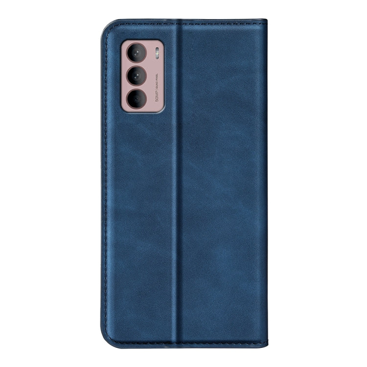 For Motorola Moto G42 Retro-skin Magnetic Suction Leather Phone Case(Dark Blue) - Motorola Cases by buy2fix | Online Shopping UK | buy2fix