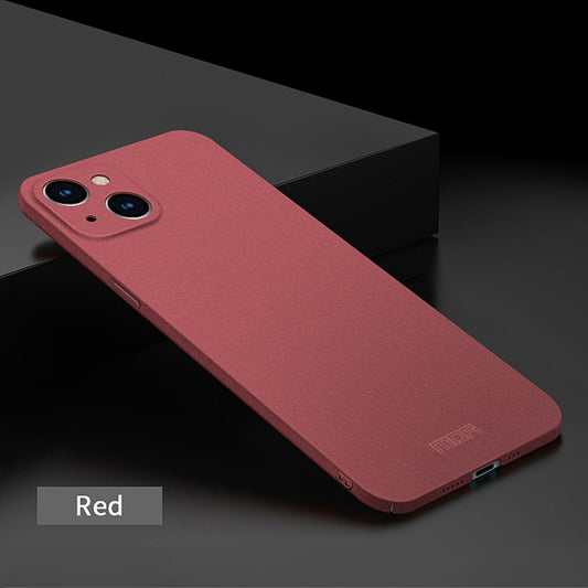 For iPhone 14 MOFI Fandun Series Frosted PC Ultra-thin Phone Case(Red) by MOFI