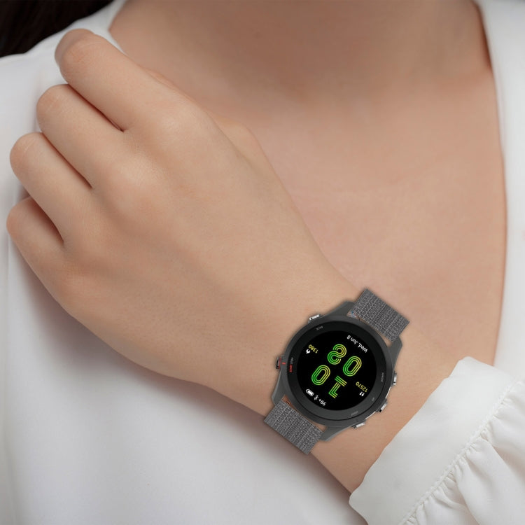 For Garmin Forerunner 255 22mm Nylon Woven Watch Band(Yellow) by buy2fix