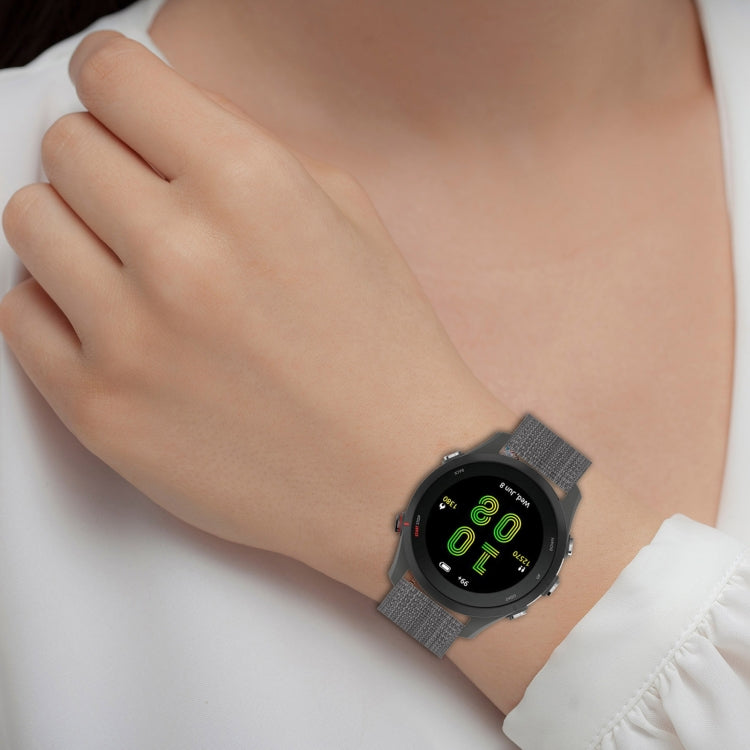 For Garmin Venu SQ 20mm Nylon Woven Watch Band(Dark Grey) by buy2fix