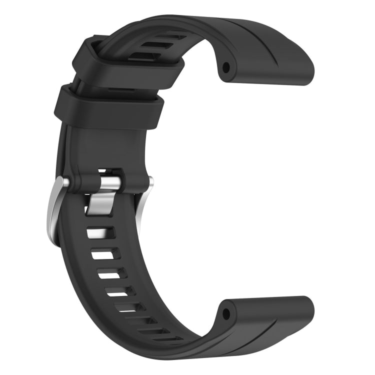 For Garmin Approach S60 22mm Solid Color Silicone Watch Band(Black) - Watch Bands by buy2fix | Online Shopping UK | buy2fix