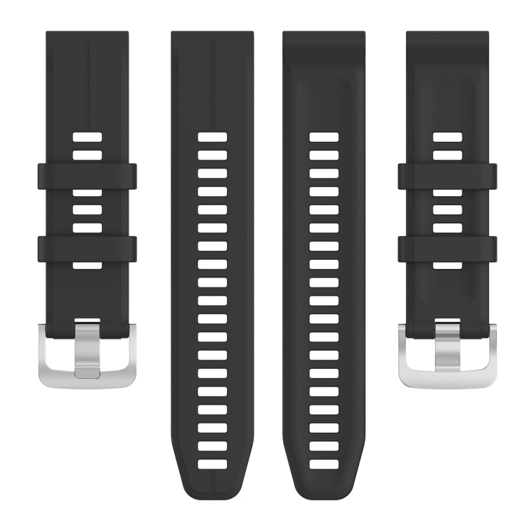For Garmin Approach S60 22mm Solid Color Silicone Watch Band(Black) - Watch Bands by buy2fix | Online Shopping UK | buy2fix