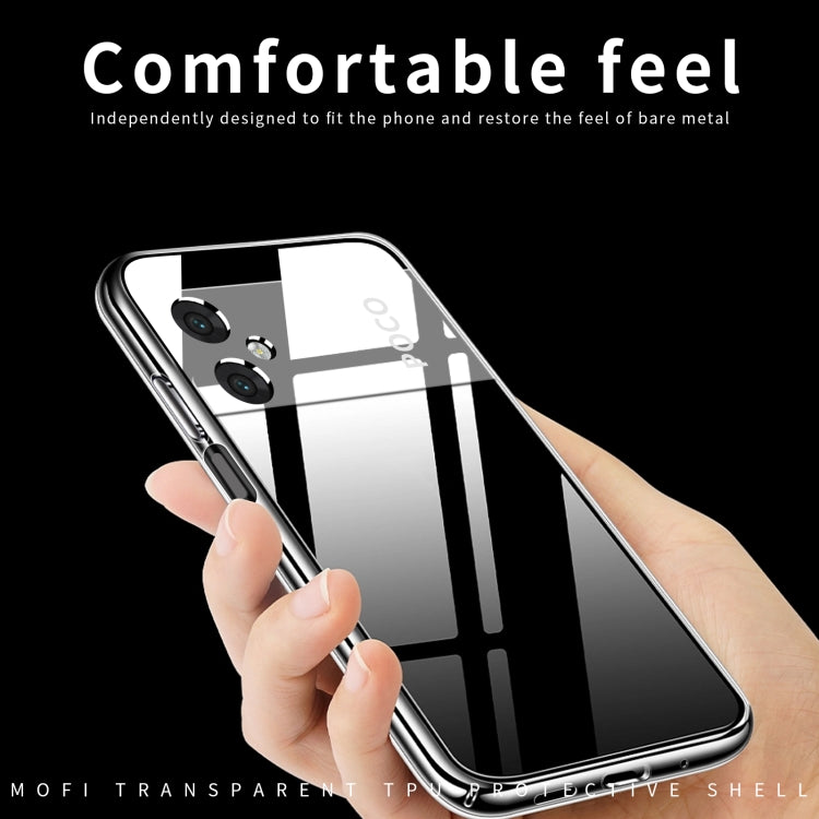For Xiaomi Poco M4 5G MOFI Ming Series Ultra-thin TPU Phone Case(Transparent) - Xiaomi Cases by MOFI | Online Shopping UK | buy2fix