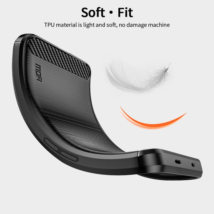 For OnePlus Ace / 10R 5G MOFI Gentleness Series Brushed Texture Carbon Fiber Soft TPU Case(Blue) - OnePlus Cases by MOFI | Online Shopping UK | buy2fix